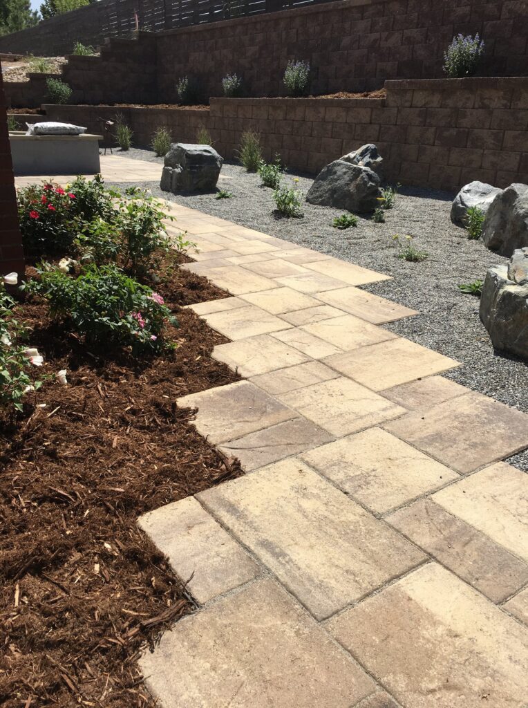 Hardscape patio installation by Thunderbird Design in Denver, CO
